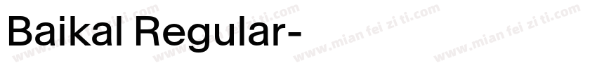 Baikal Regular字体转换
